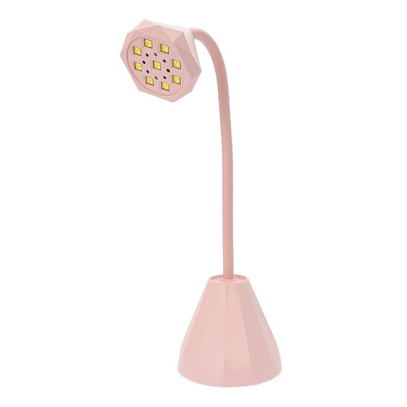 

Умная перезаряжаемая УФ-лампа для ногтей с функциями быстрой сушки и приклеивания страз розовый