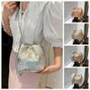 Handbag Flower Drawstring Bucket Bag Korean Style Small Messenger Bag  Girls