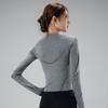 Haut de Pilates Manches Longues Coupe Ajustée pour Femme, Séchage Rapide, Respirant, Haute Élasticité, Idéal pour la Course à Pied et le Fitness
