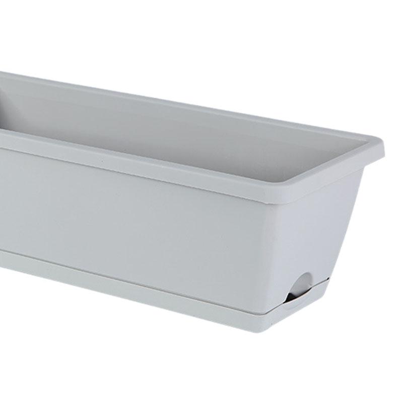 1 Pieces Window Box Planter Rectangle Plant Containers Decors with Drainage Holes Flower Pot Plant Pot for Outdoor Garden Home