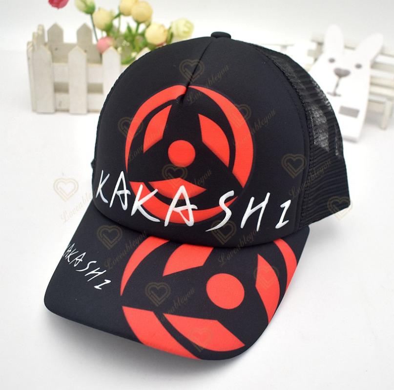 Naruto Mascot Anime Toys Naruto Uchiha Family Red Cloud Cartoon Emblem Hat Embroidered Cotton Baseball Cap Fashion Hat Gifts