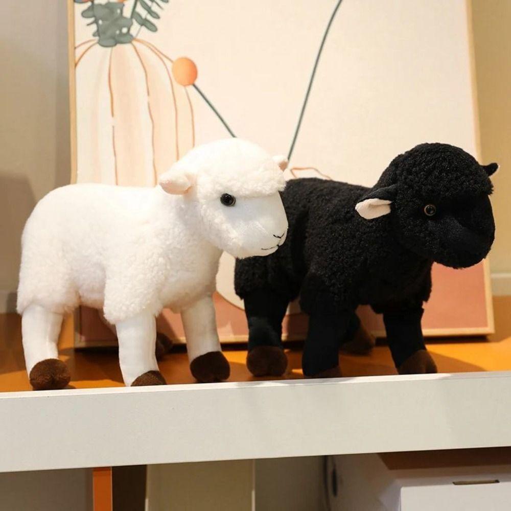 Stuffed Animal Simulation Sheep Plush Doll Simulation Sheep Plush Keychain Home Decor