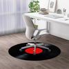 Minimalist Retro Vinyl Record Groove Black Disk Round Carpet Mat Rug Music Theme Home Decoration Living Room Bedroom Studio