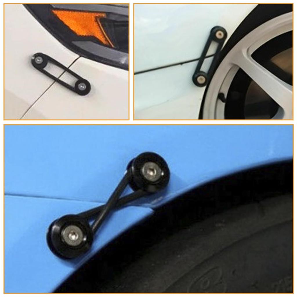 GOLD DEER 4pcs Bumper Quick Release with 12 O-Ring Fasteners Quick Release Fasteners Black