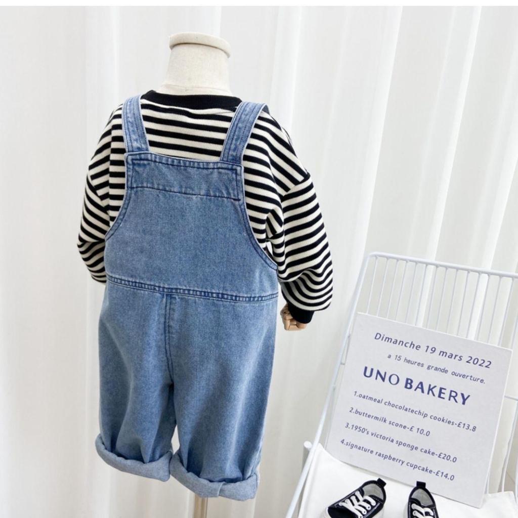 Vaqueros para niños primavera/otoño 2024: Monos de moda y pantalones sencillos para niñas