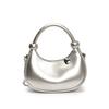 Hand-held Fashion Trend Dumpling Bag Women's 2025 New Simple and Versatile Patent Leather Shoulder Bag Niche Design Crossbody Bag