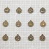 12x15mm Round Zodiac Constellation Pendant: Retro Symbol Alloy Jewelry for DIY Bracelets & Keychains