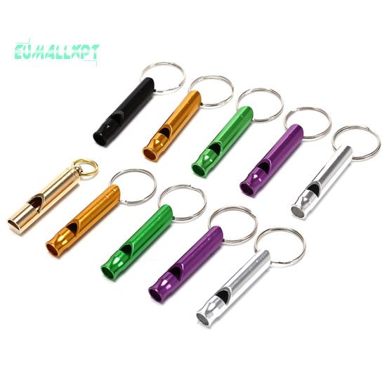 10Pcs Outdoor Emergency Loud Sound Aluminum Alloy Survival Training Whistle