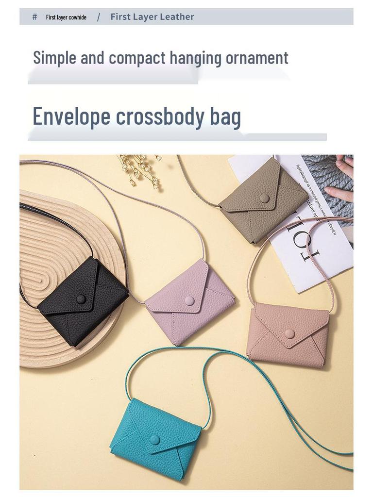 Exquisite Mini-Umhängetasche Umschlag-Kartenhalter & Lanyard-Münzbörse 2025