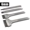3/4/5/6mm Stainless Steel Diamond Chisel DIY Leather Tool Handmade Leathercraft Stitching Hole Punch Oblique Flat