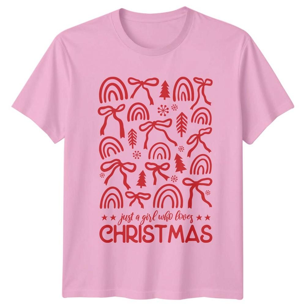 Just A Girl Who Loves Christmas Holidays Tee Unisex Unisex Graphic TShirt
