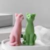 3D sitzende Katzen Kerzenform Flexible Silikonform für Heimdekorationen Praktische Aromatherapie Form Schmuckzubehör