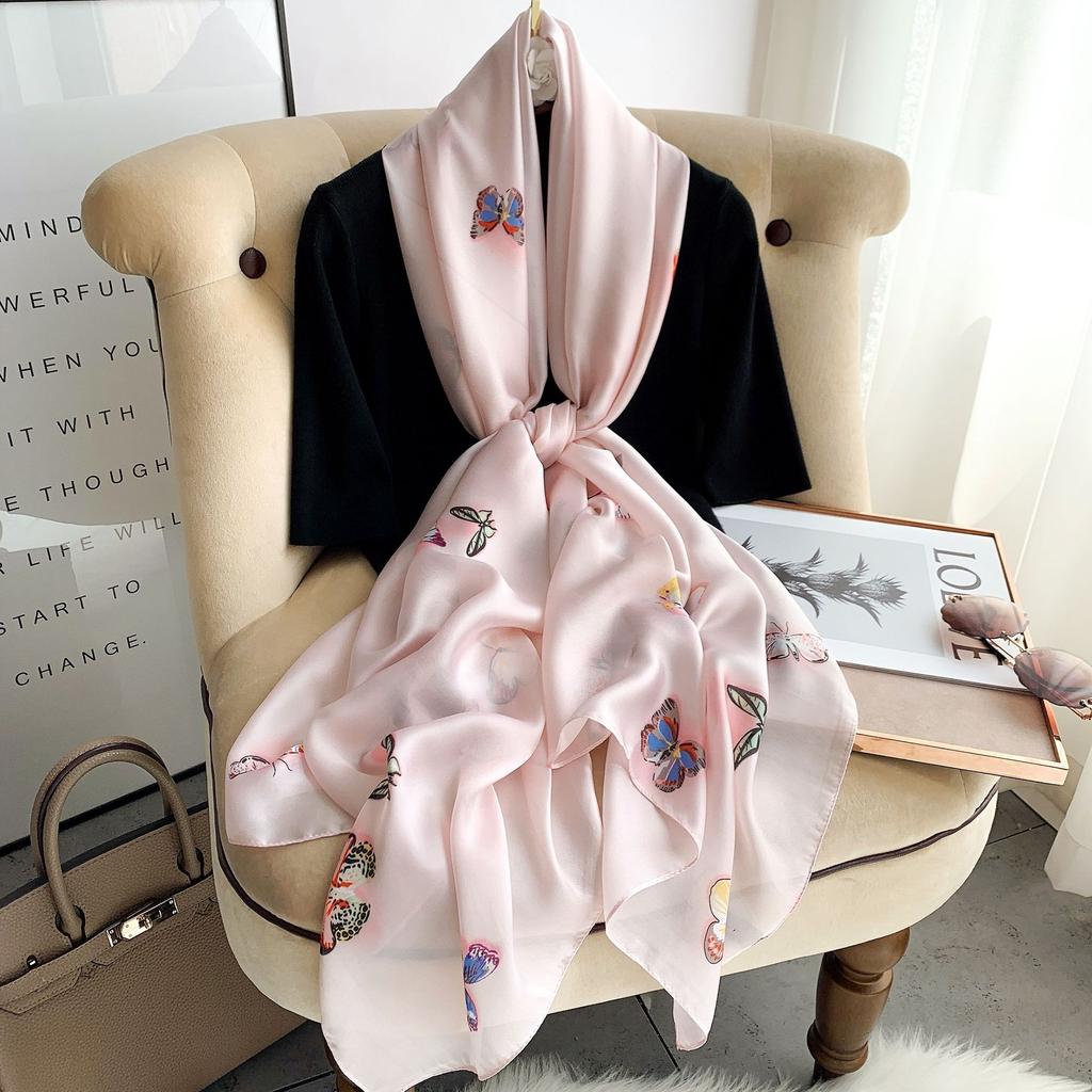180*90cm Fashion Luxury Brand Scarf Women Shawl  Wrap Spring Muffler Hijab Bufanda Foulard Female Bandana Beach Stoles  Silk
