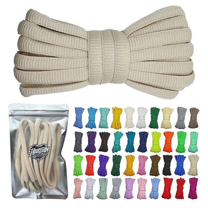 

[HOOKEDON High performance Kicks] oval shoe laces String width 9mm 40 colors 100cm 120cm 130cm 140cm 160cm shoelace shoelaces round string ellipse