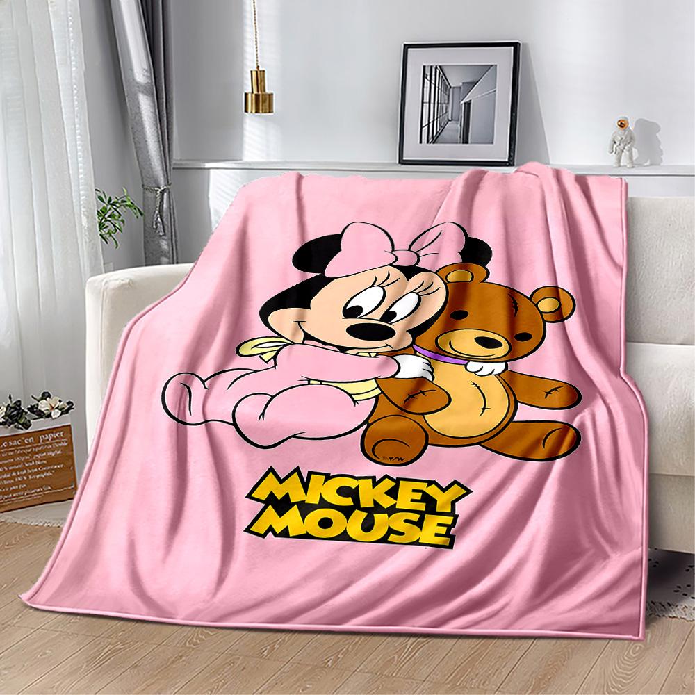 Minnie Mouse Floral Fantasy Blanket Soft & Cozy Suitable for Bed Livingroom Couch Four Seasons Universal Warmthful Decor