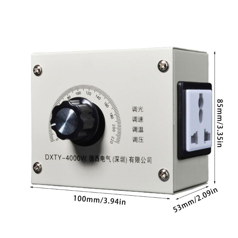 4000W Voltage Regulator 0-220V High Power Electronic Speed Regulator Variable Speed Reducers for Drills/Grinders/Heaters