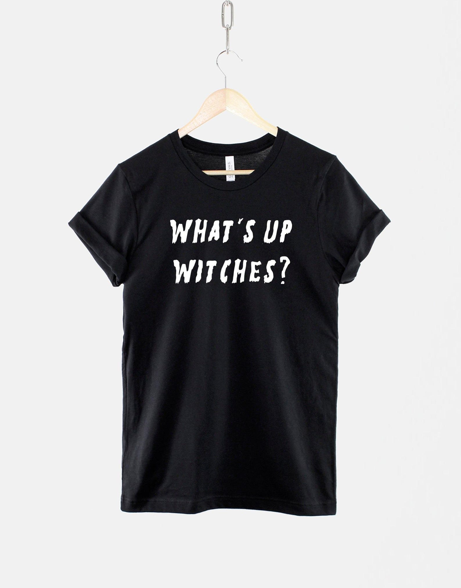 Whats Up Witches Shirt, Pastel Goth Halloween T Shirt, Funny Spooky Graphic Tee, Cute Witchy Gift S