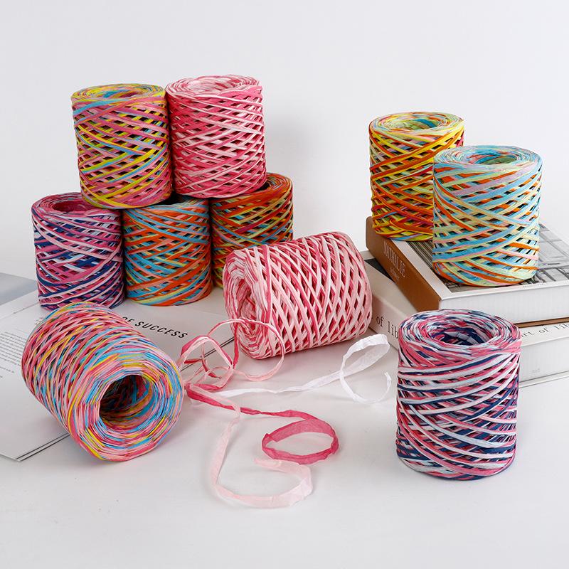 Colored Raffia Rope Binding Strap for Bouquets and Gift Bows