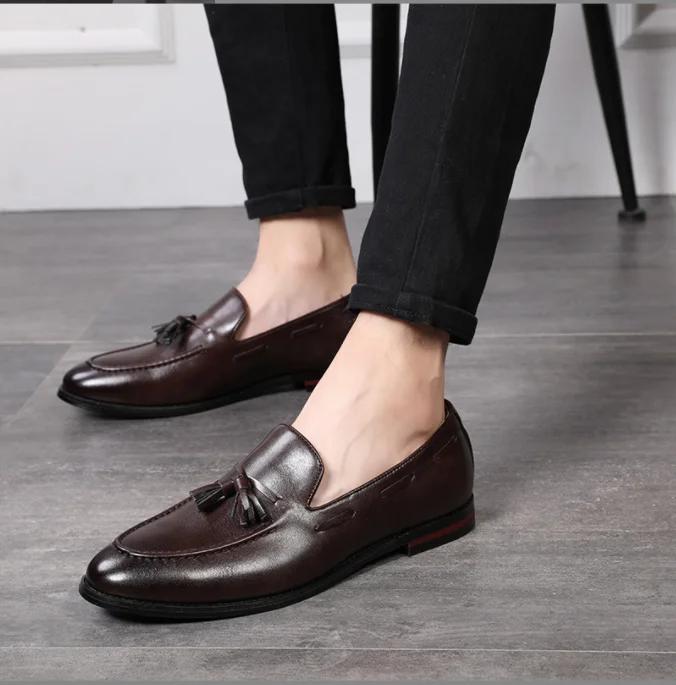 Shoes for Men Platform Dress Shoes Fashion Designer Slip On Loafers Man Italian Luxury Brand Party Wedding Shoe Zapatos Hombre