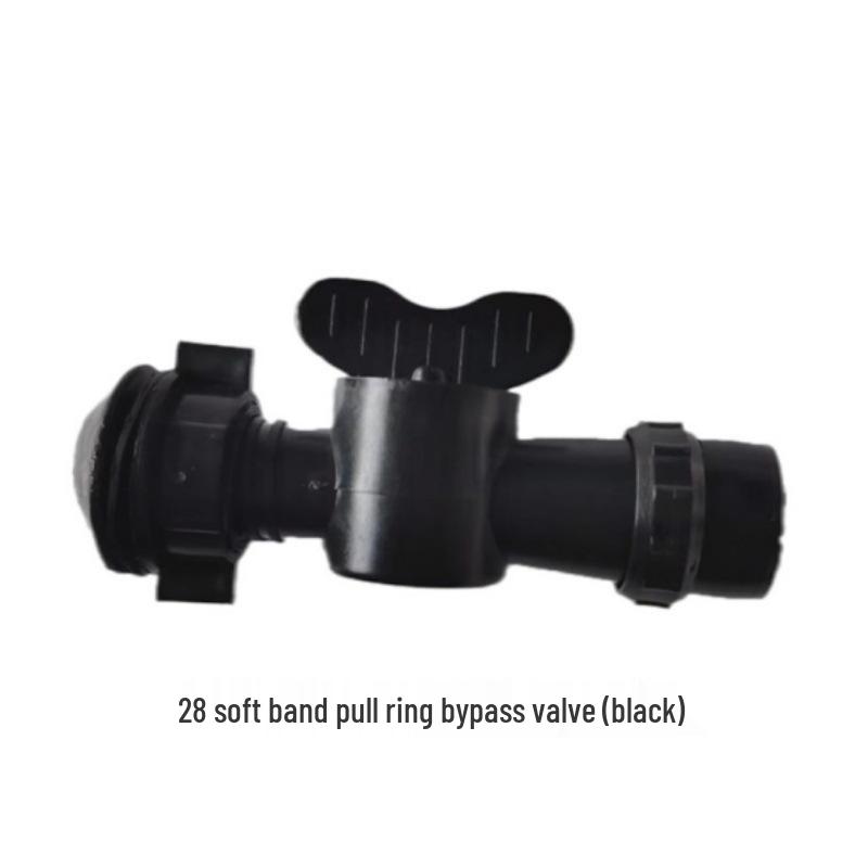 PE Pipe Valve Dripper, Greenhouse Drip Irrigation Connector with Switch Lock Nut and Bypass Male Thread Valve