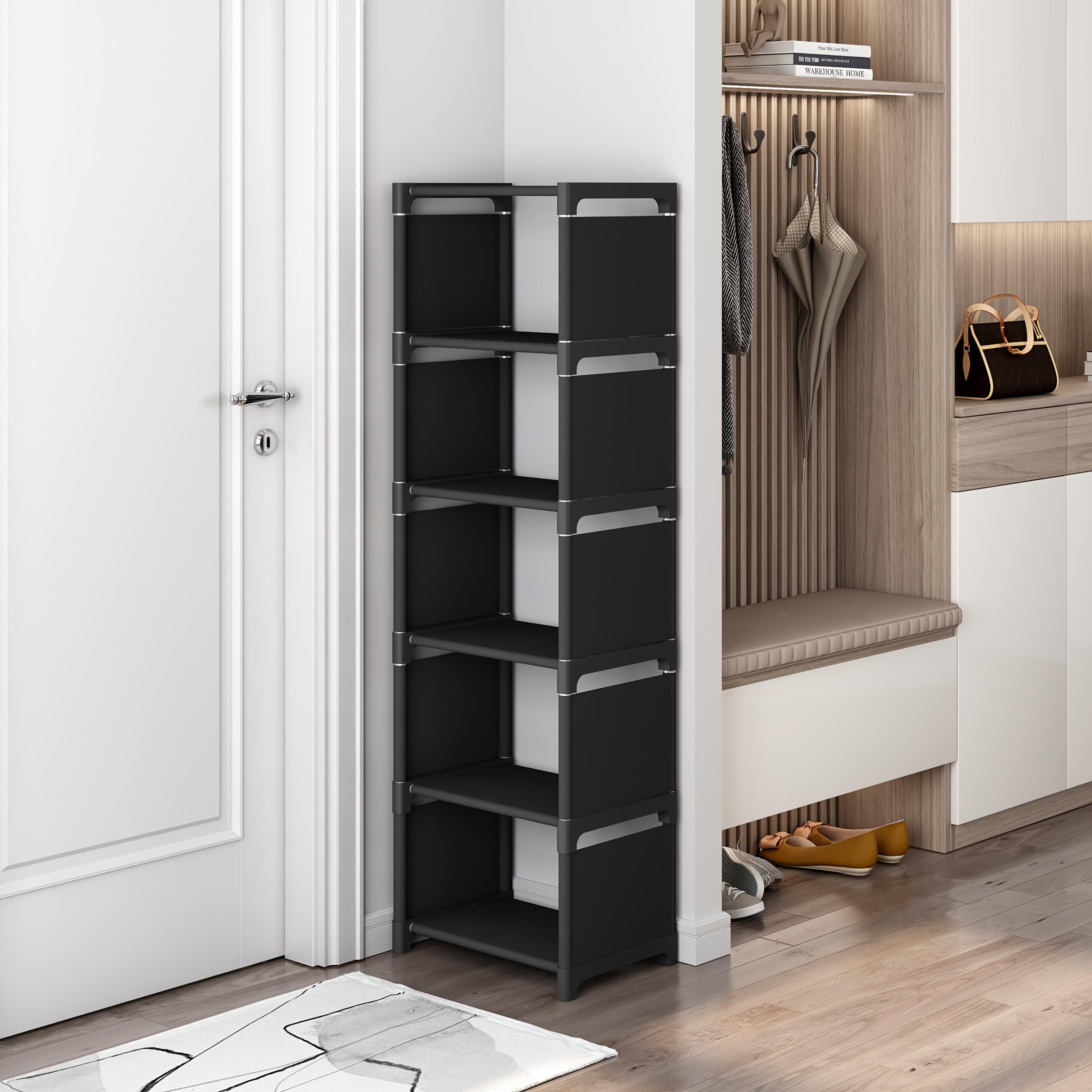 

Adjustable 6/8 Tier Metal Shoe Rack - Portable Entryway Storage Shelf, Suitable for Dorm and Home, Multi-Layer Sneakers & Footwear Storage Solution 6 Layers чёрный