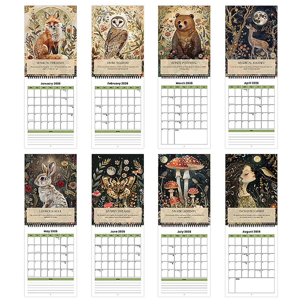 Mindfulness Wall Calendar – Inspirational Monthly Hanging Planner For Meditation & Intentional Living