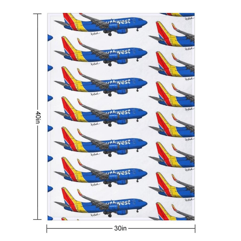 Being 737 Southwest Throw Blanket Summer Vintage Polar Custom Blankets