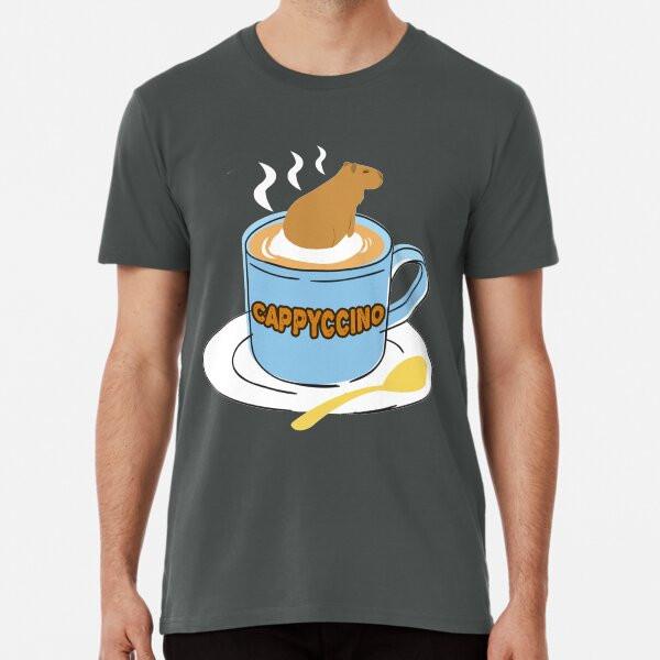 

Cappyccino Capybara Coffee Pun T-Shirt S-5XL Best T-Shirt 2XL