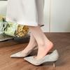 Fashion New Arrival Mesh Rhinestone Pointed Toe Stiletto Heels Women Shoes Elegant Wedding Party Comfortable Daily Wear