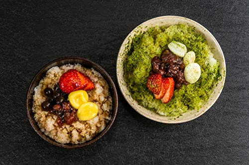 Pearl Metal Ice Maker "Shari-tto Fuwa-tto" Shaved Ice Machine with Ice Cups D-1333 White/Black