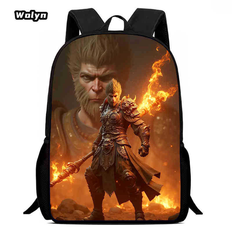 Wukong Черный Миф Wukong Игра Анимация Рюкзак Студенческая Школьная Сумка Компьютерная Сумка standard