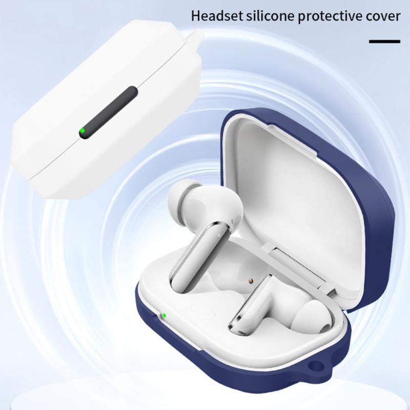 Matte Silicone Charging Box Case Sleeve, Earbud Protectvie Cover with Front Light Window for Desk Use, Travel Carry, and Dust Care