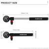 RIDERACE Bicycle Pump With Gauge Portable Aluminum Alloy Hand Tire Air Inflator Bike Air Shock Pump AV FV Presta Schrader Valve