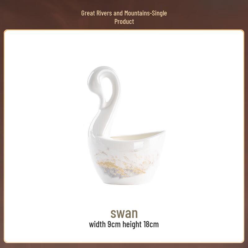 Jingdezhen Ceramic Dinnerware Gift Set - Swan Design Swan Style