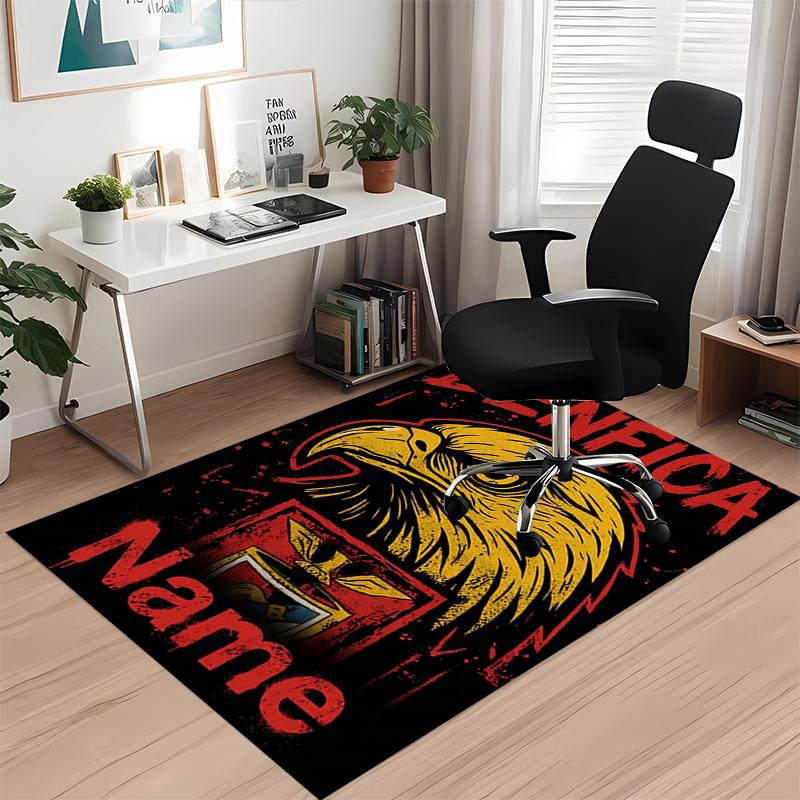 Custom Name Benfica Printed Carpet Rug For Office Chair Living Room Bedroom Kitchen Room Decor Gifts