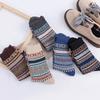 5 Pairs of Women's Autumn and Winter New Thickened Warm Ethnic Style Rabbit Wool Mid Calf Socks