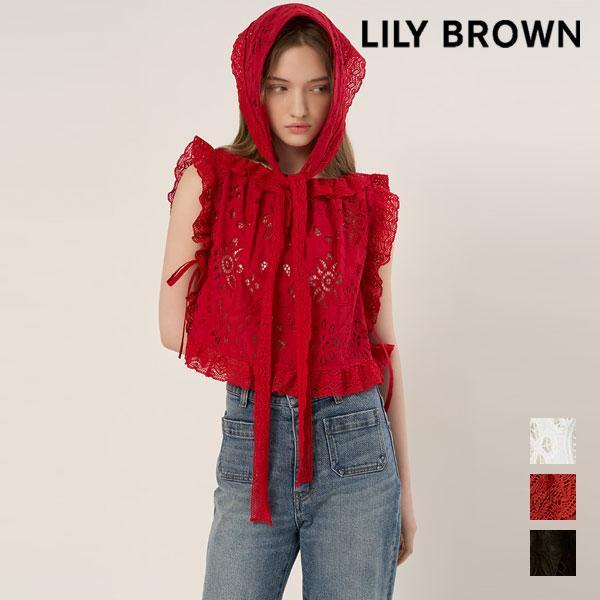 LILY BROWN Tops 26 Spring/Summer Lace trim blouse Reserved from late June to mid-July Short length Sleeveless lwfb264063