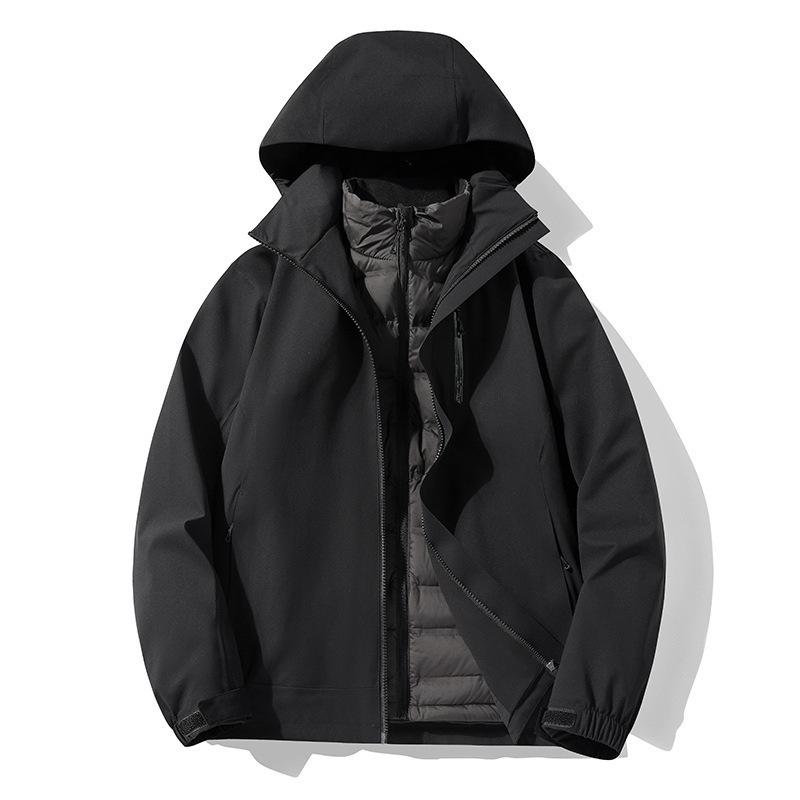 Jacket Men's and Women's New Outdoor Windbreaker Removable Feather Tank Large Size Mountaineering Suit