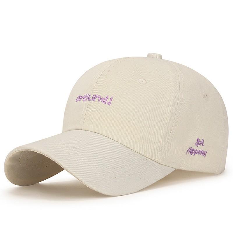 Korean-Style Trendy Unisex Sunshade Baseball Cap – Embroidered, Duckbill Design for Casual and Outdoor Wear.