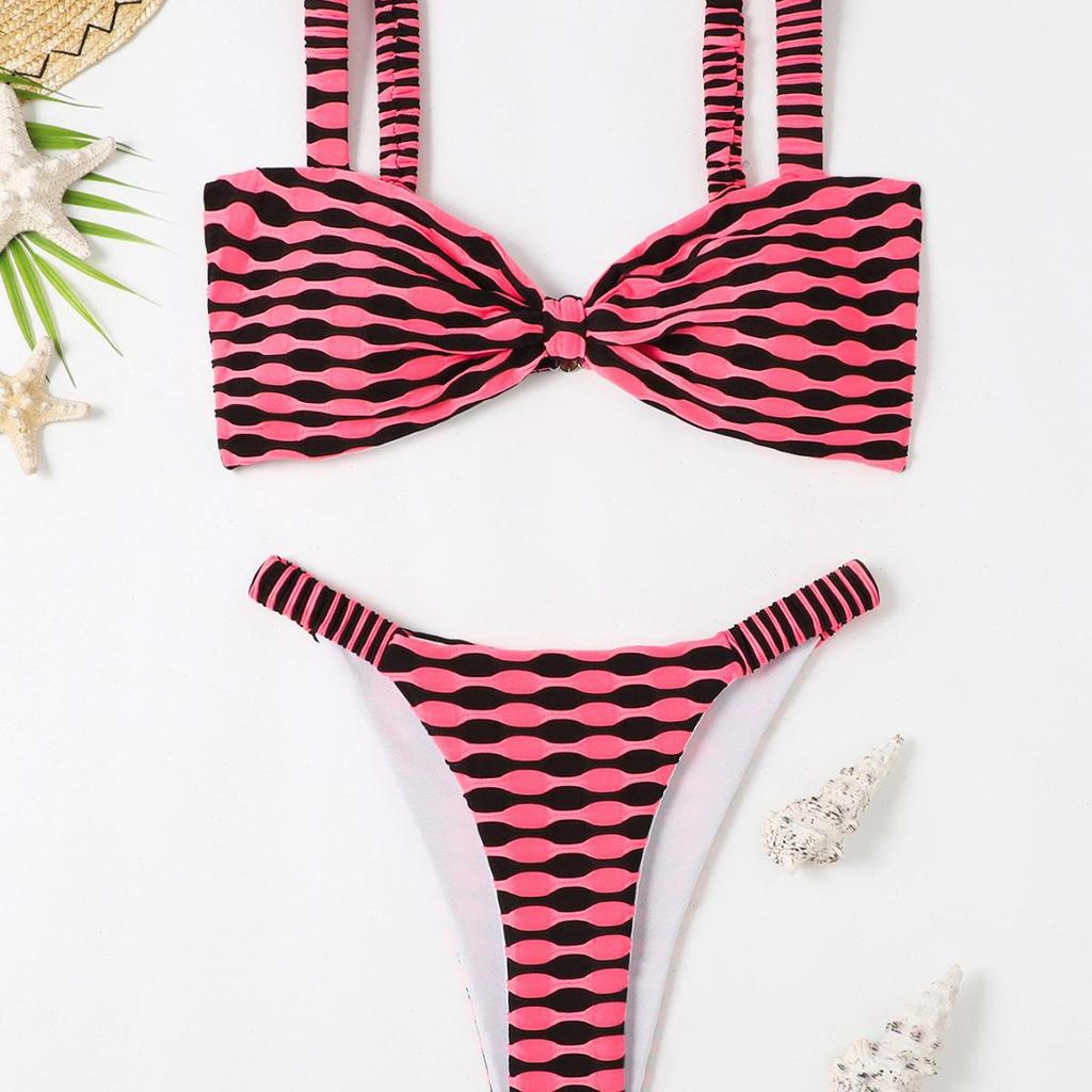 2025 Houndstooth Sexy Women's Bikini Swimwear Split Swimsuit