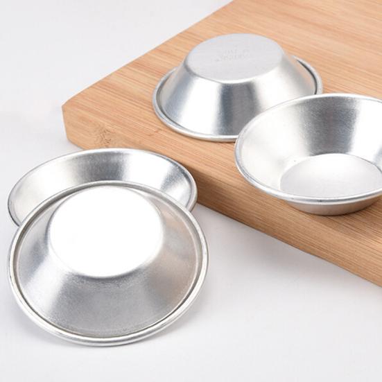 10Pcs Aluminum Alloy Non-stick Egg Tart Mold Cupcake Muffin Cookie Baking Mould