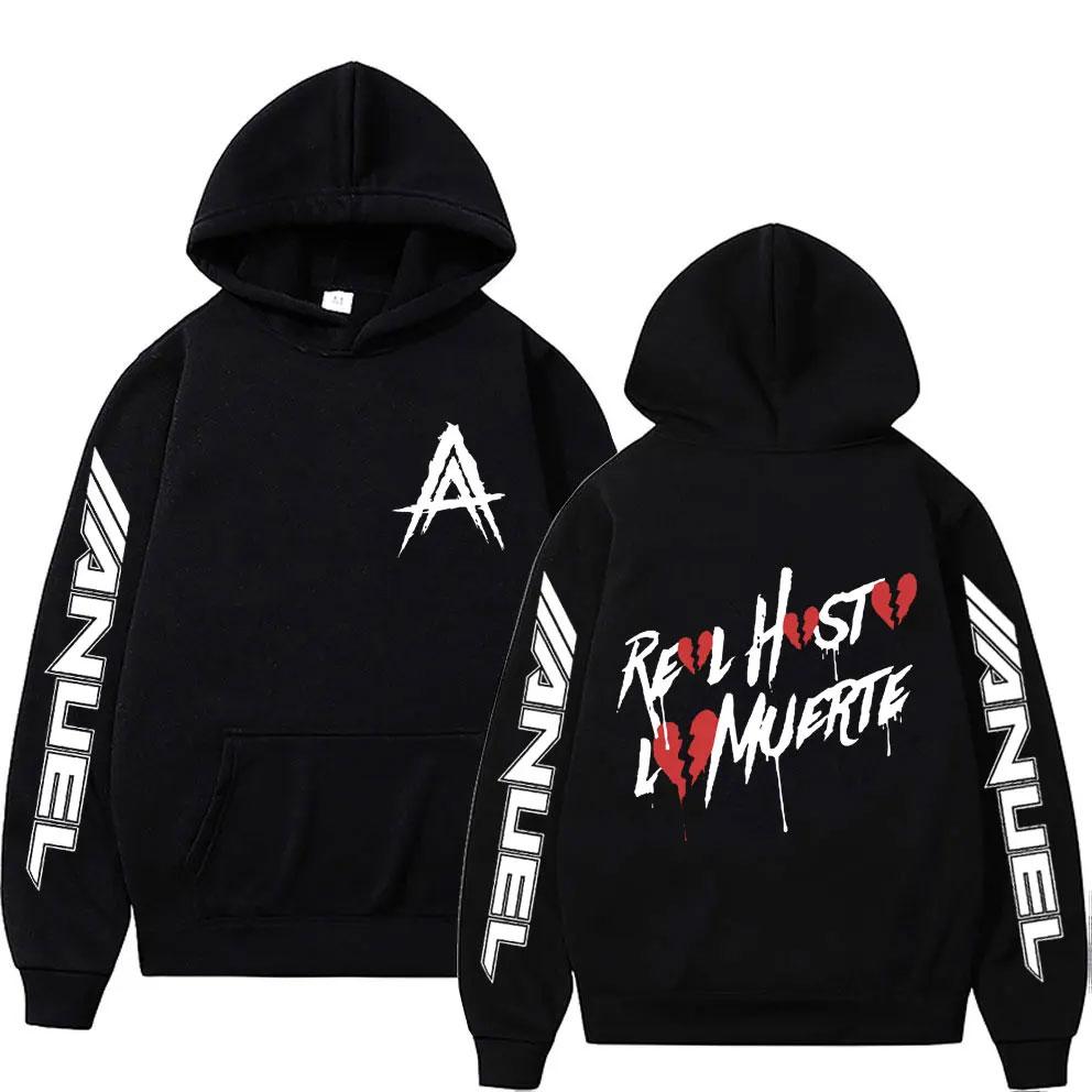 Rapper Anuel AA Real Hasta La Muerte Hoodies Men Women Hip Hop Retro Style Sweatshirt Pullover Harajuku Fashion Oversized Hooded