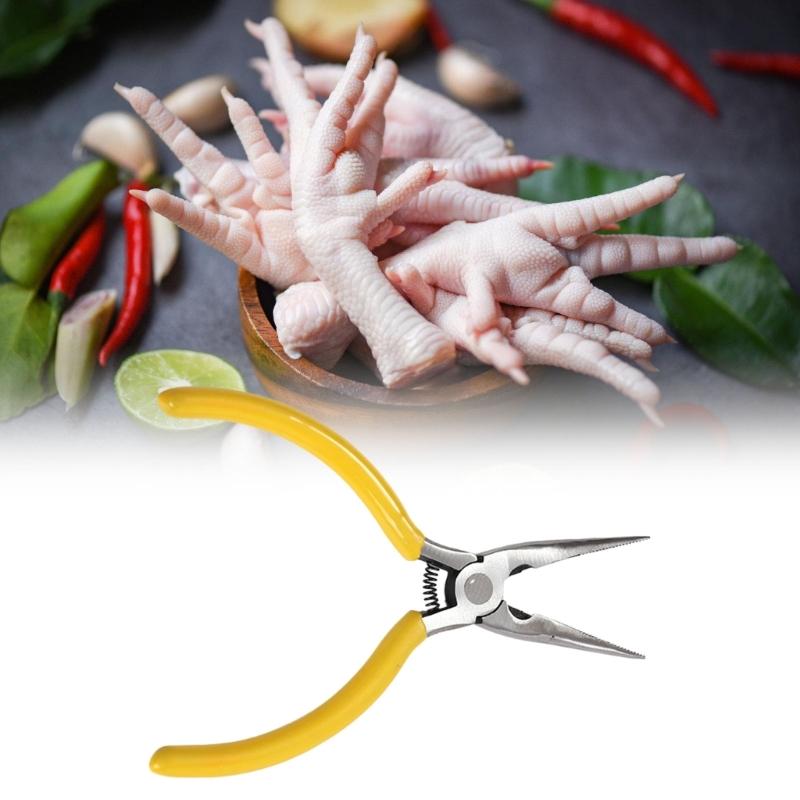 Stainless Steel Mini Poultry Bone Removal  Tool Ergonomic Grip Professional Kitchen Gadget For Chicken Feet Processing