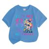 Boys' and Girls' Fashionable Birthday Themed Printed Round-Neck Short-Sleeve T-Shirts Summer Children's Loose-Fit Casual Tops