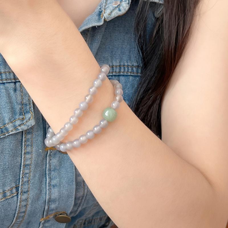 Women Imitation Beaded Bracelet Vintage Luxury Chinese Style Jewelry