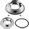 Pieces Cat Bowl, Stainless Steel Non-Slip Cat Food Bowls with Rubber Base, Pet Bowl, Cat Water Bowls for Puppies Hamsters Rabbits Small Animals (3)