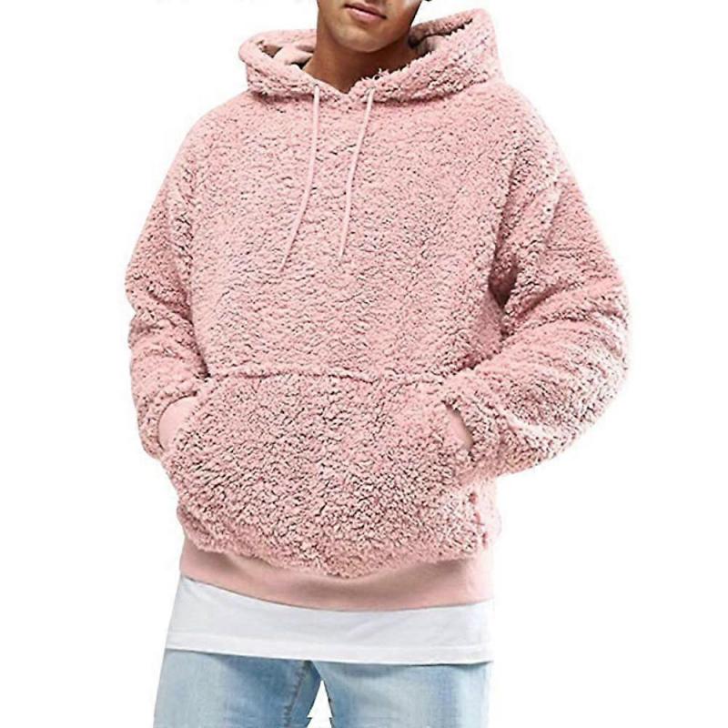 Men's Fleece Hooded Sweatshirt   Warm Plush Lining