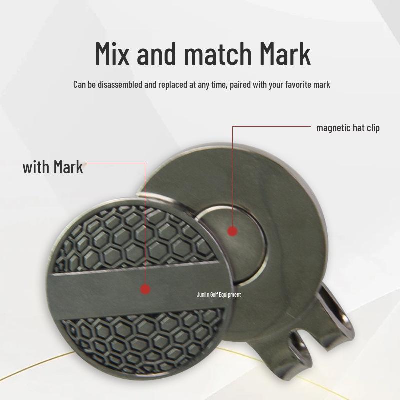 Rustproof Golf Hat Clip with Detachable Ball Marker - Durable Zinc Alloy Accessory