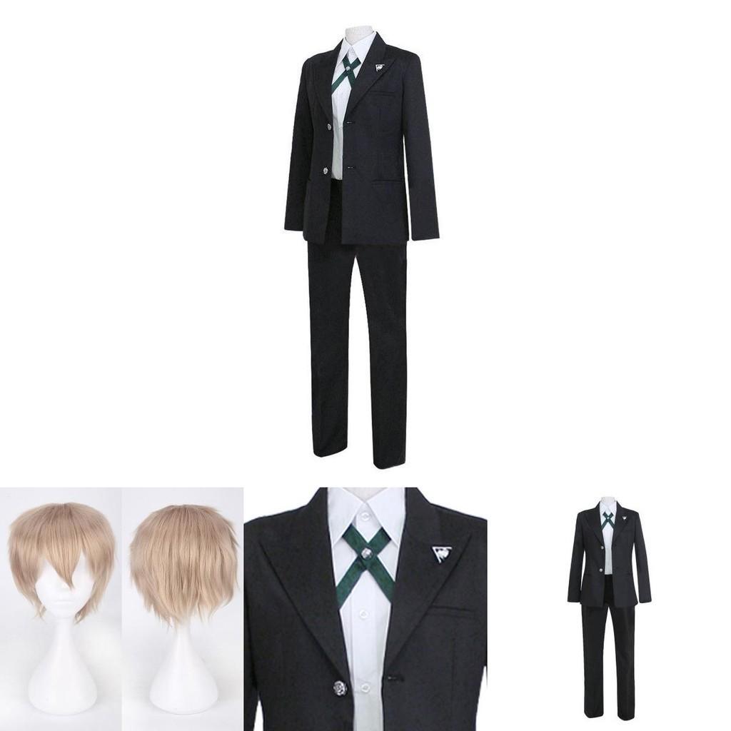 Stylish Danganronpa Byakuya Togami Costume Elegant Black Jacket Pants Shirt Suit