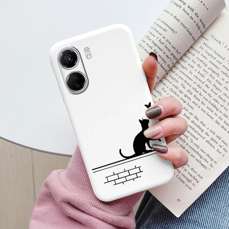 For Poco C65 Phone Case Silicone Soft TPU Protective Soft Cat Coque Para Fundas For Xiaomi Poco C65 Capa Little Dinosaur Shell